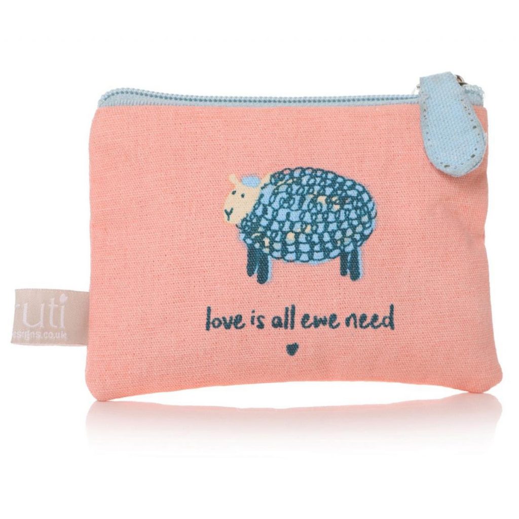 48293_Country Sheep Pink Cotton Coin Purse