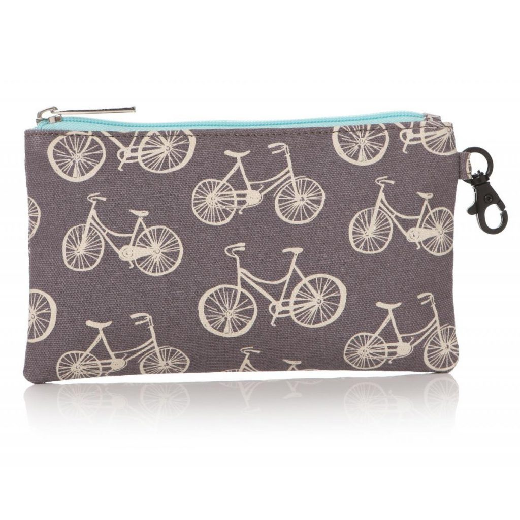 51403_Bike Bicycle Grey Blue Cotton Pouch