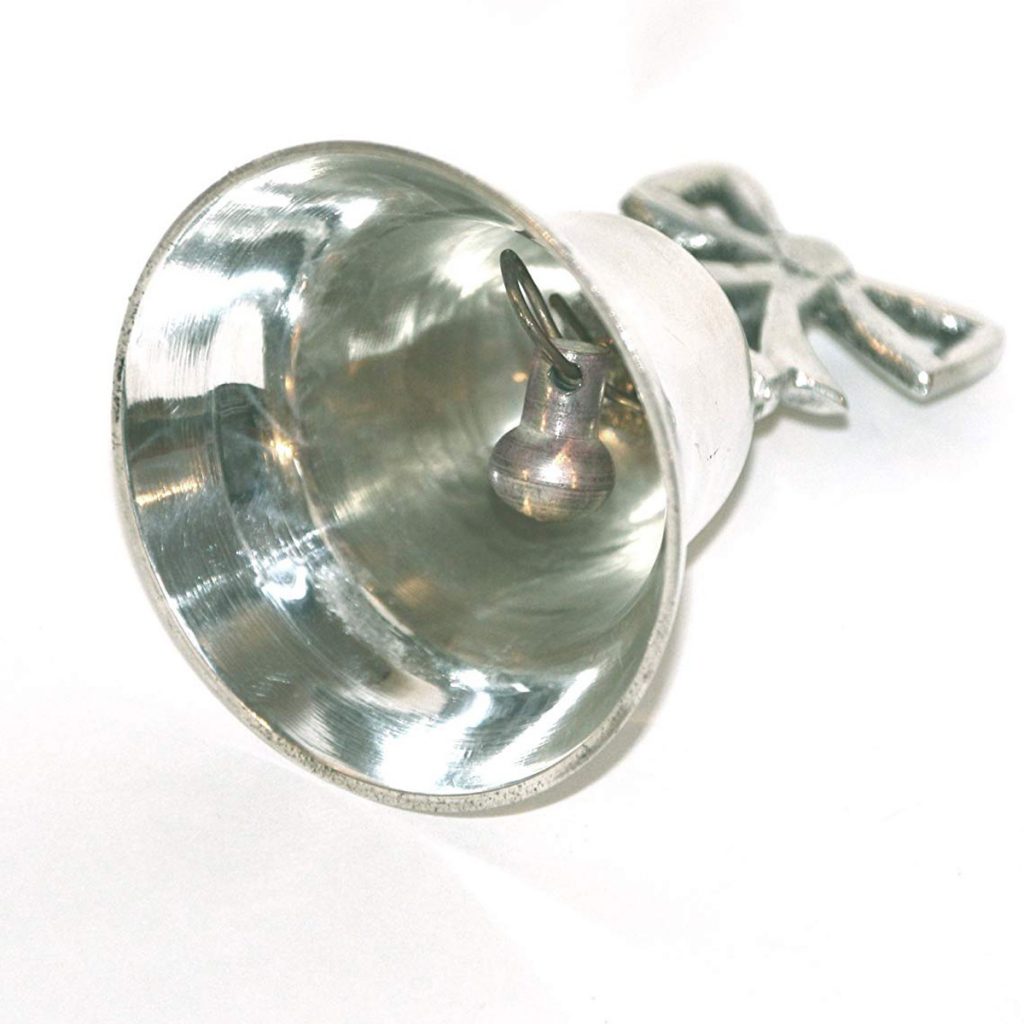 CP007_2 Vintage Style Silver Bell Ornament