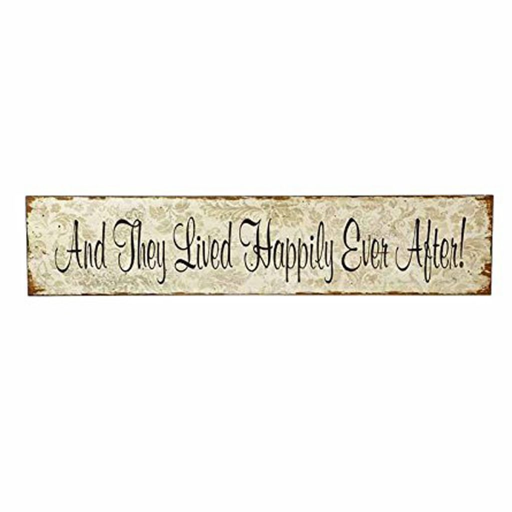 PC984 Vintage Style ‘Happily Ever After’ Wall Plaque