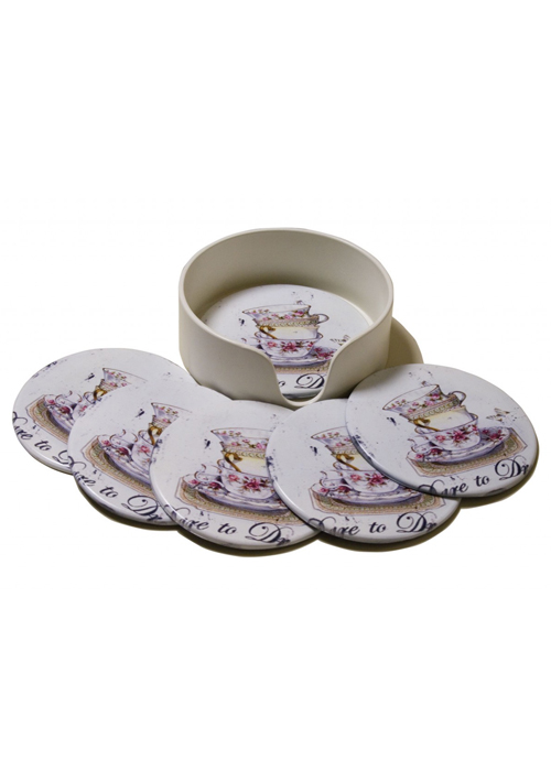 pfj406-spread-set__Vintage Style Tea Cup White Pink Coasters