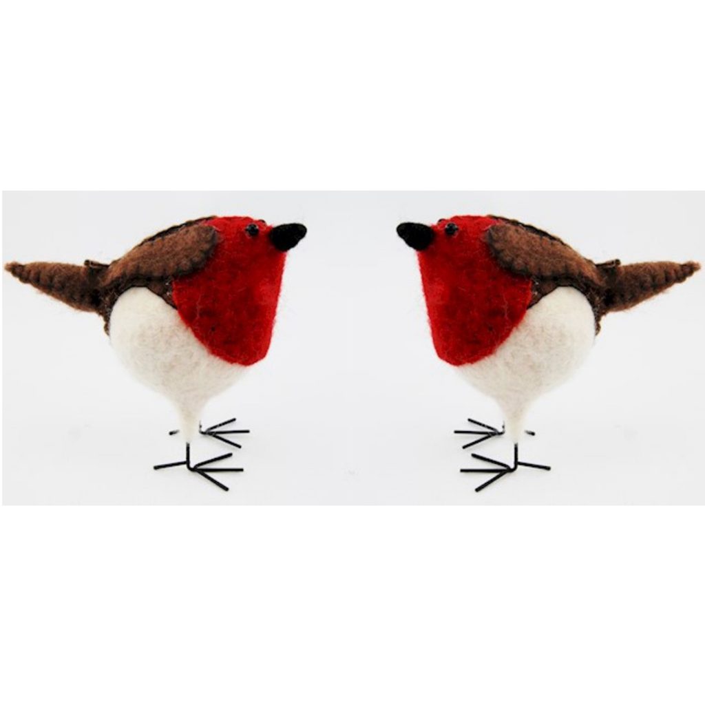 7630 Standing Robin Decorations Set of 2