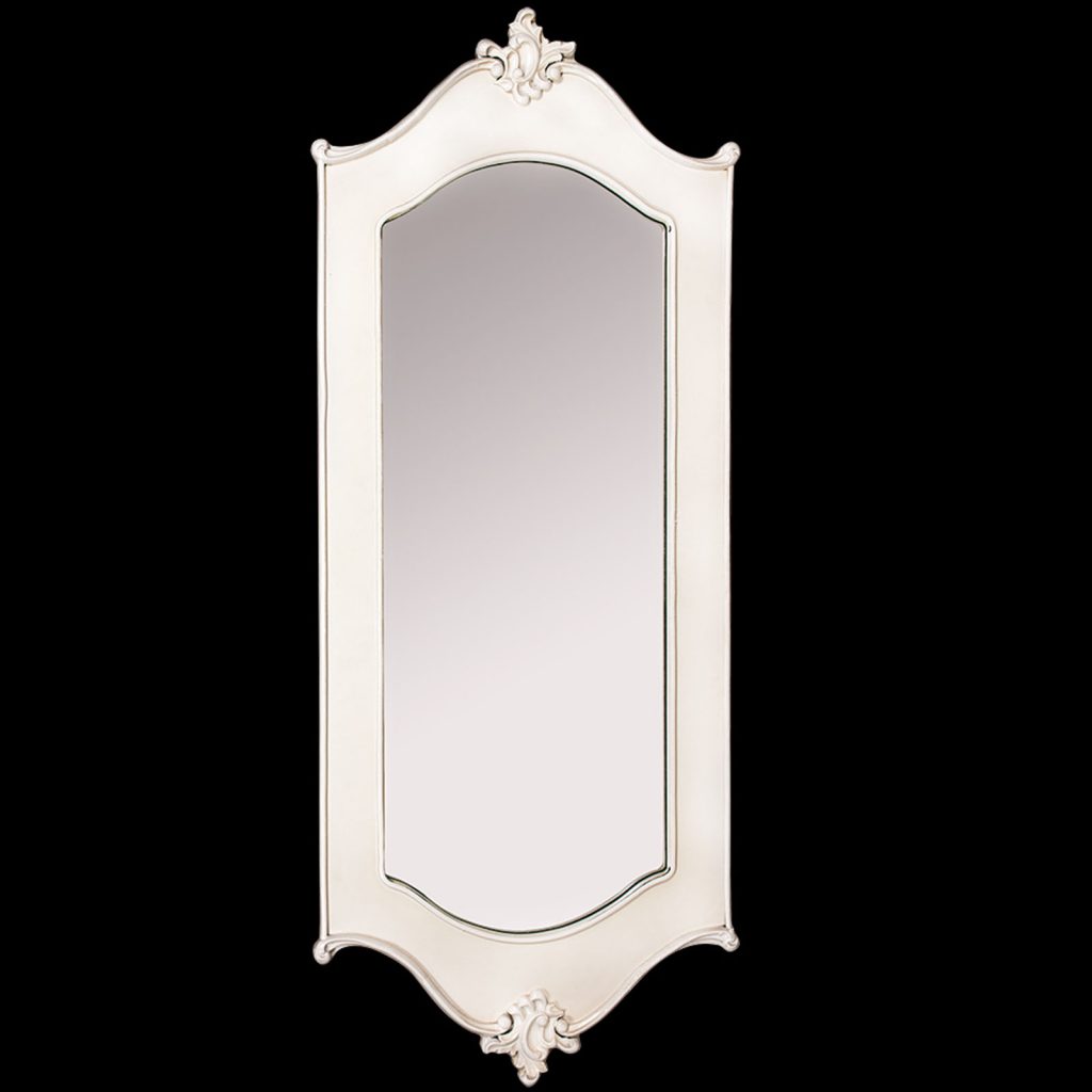 Antique Style Ivory Carved Wall Mirror a