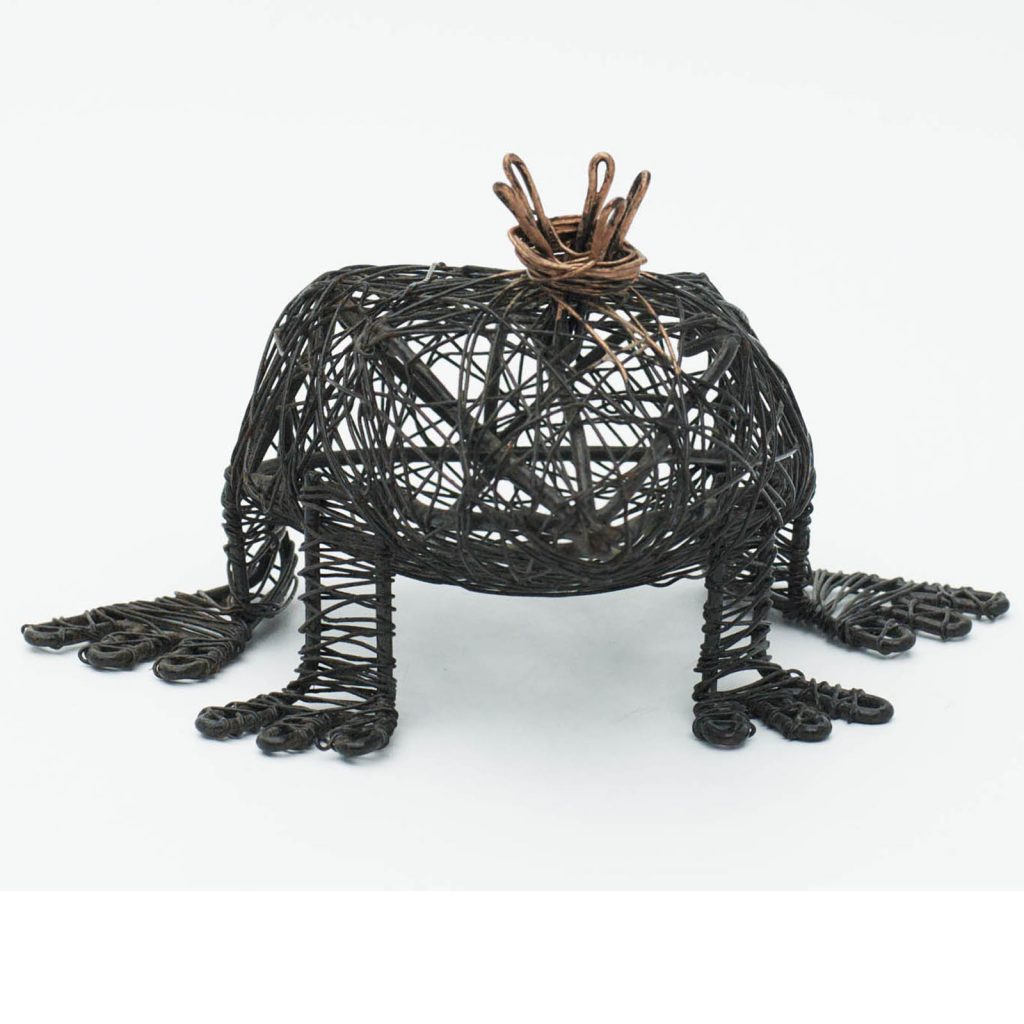 Brown Filigree Frog Garden Home Ornament a