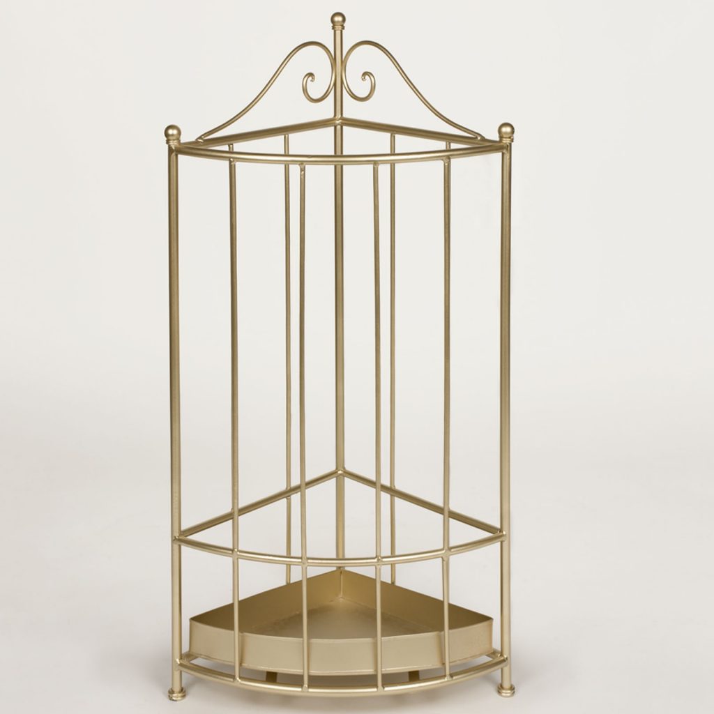 Corner Antique Gold Umbrella Stand c