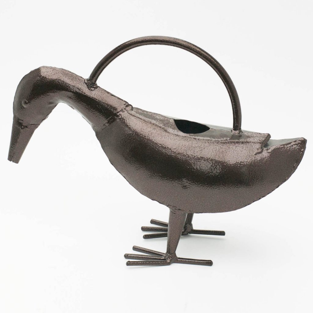 Lovely Duck Brown Metal Watering Can