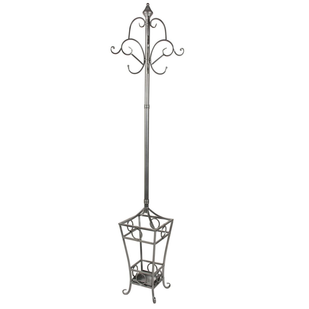 Ornate Silver Free Standing Coat Stand a