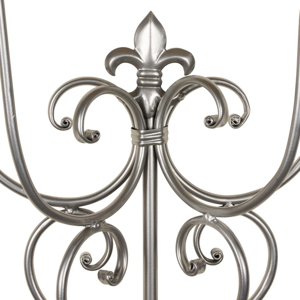 Ornate Vintage Style Silver Wall Sconce Shelf