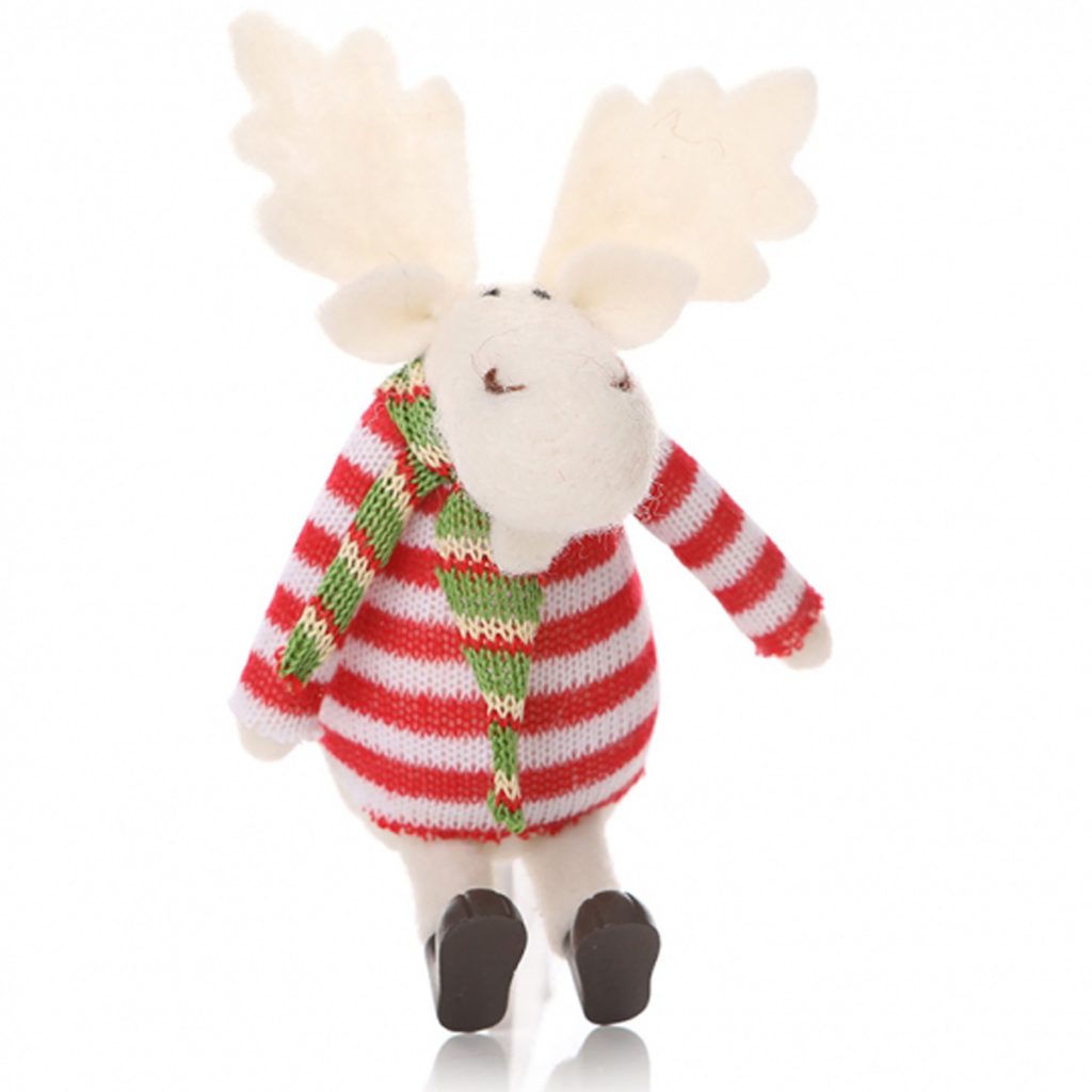 Reindeer Knitted Decoration Toys Set of 2 a