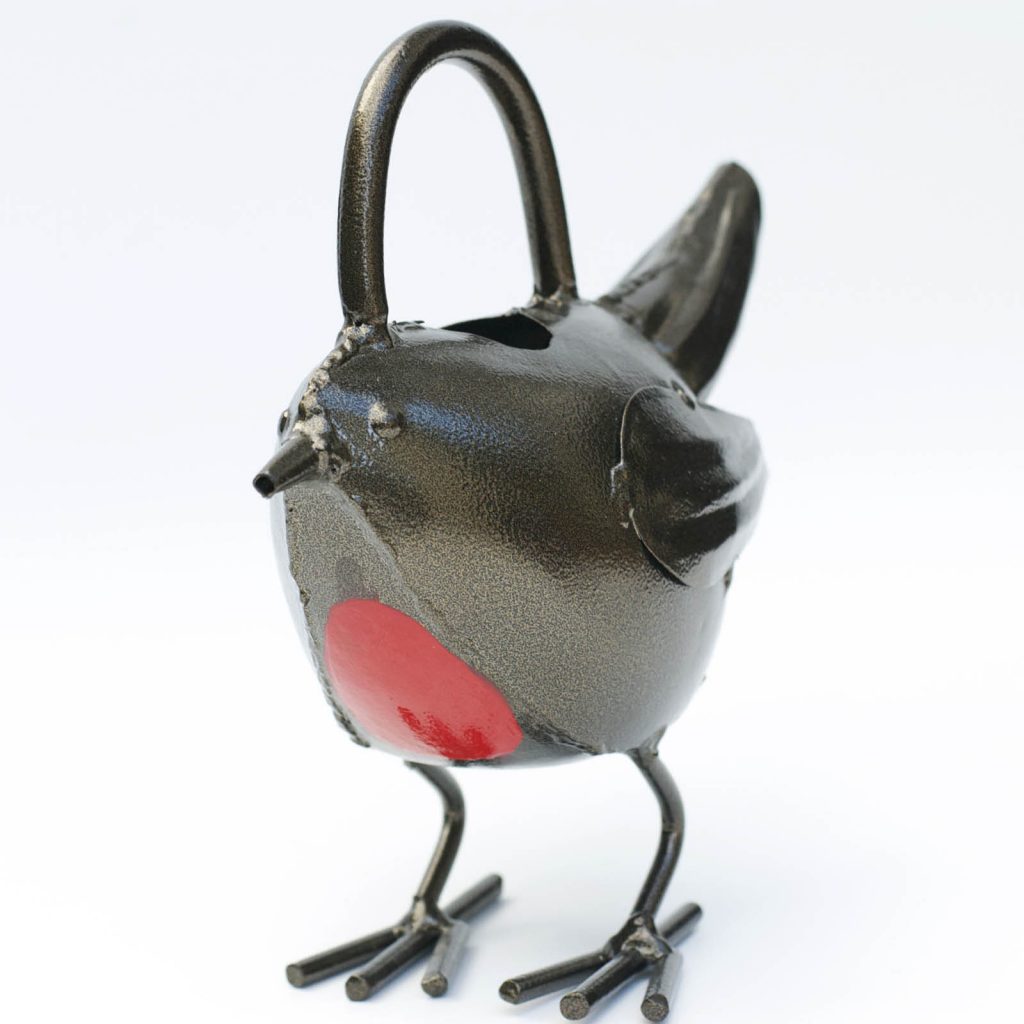 Rustic Unique Robin Metal Watering Can a