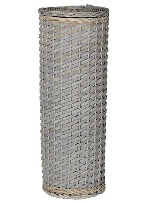 SEG010 Grey Wicker Tall Toilet Roll Holder