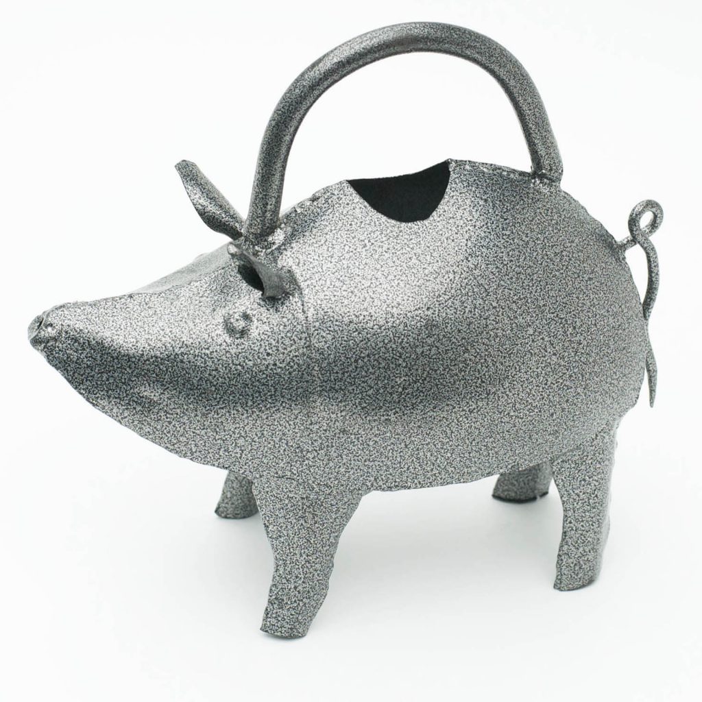 Unique Country Pig Metal Watering Can a