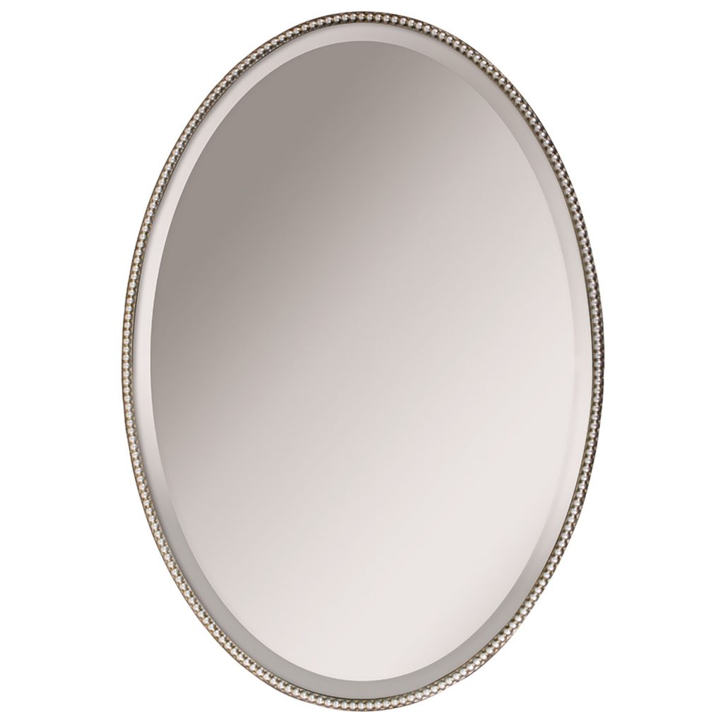 Vintage Style Silver Oval Wall Mirror