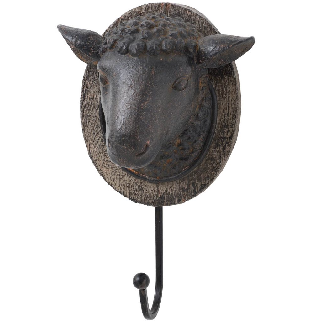 16552 Country Style Rustic Sheep Wall Hook