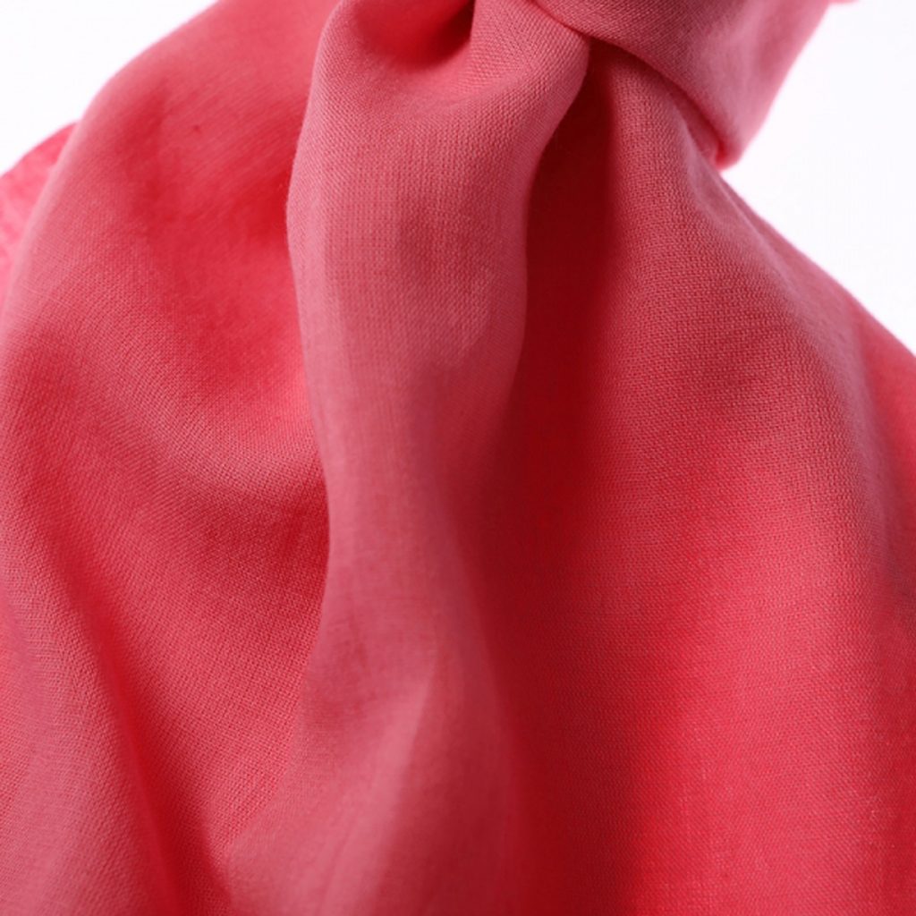 48117_1 Soft Pink White Sheer Fabric Fashion Scarf