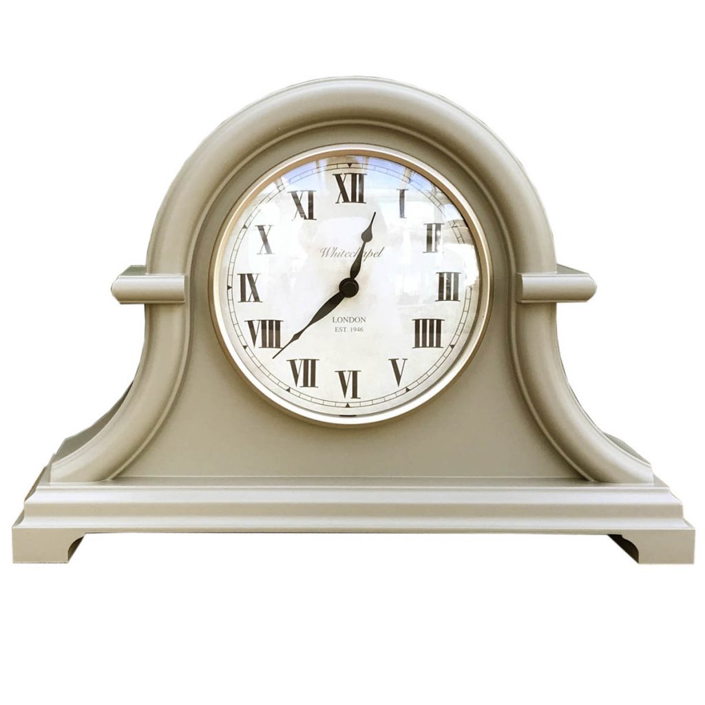 EG147B Traditional Style Taupe Grey Mantel Clock