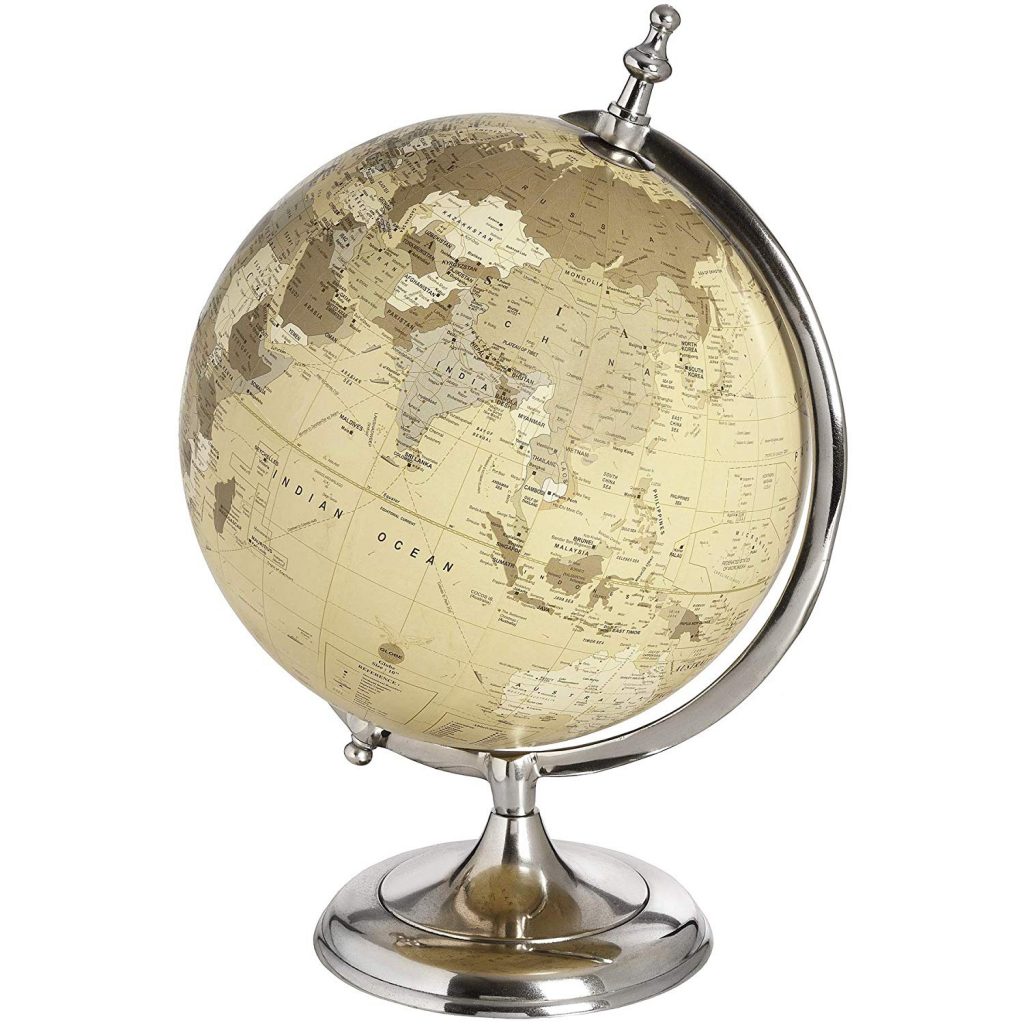 Decorative Beige Cream Globe Ornament - Interior Flair