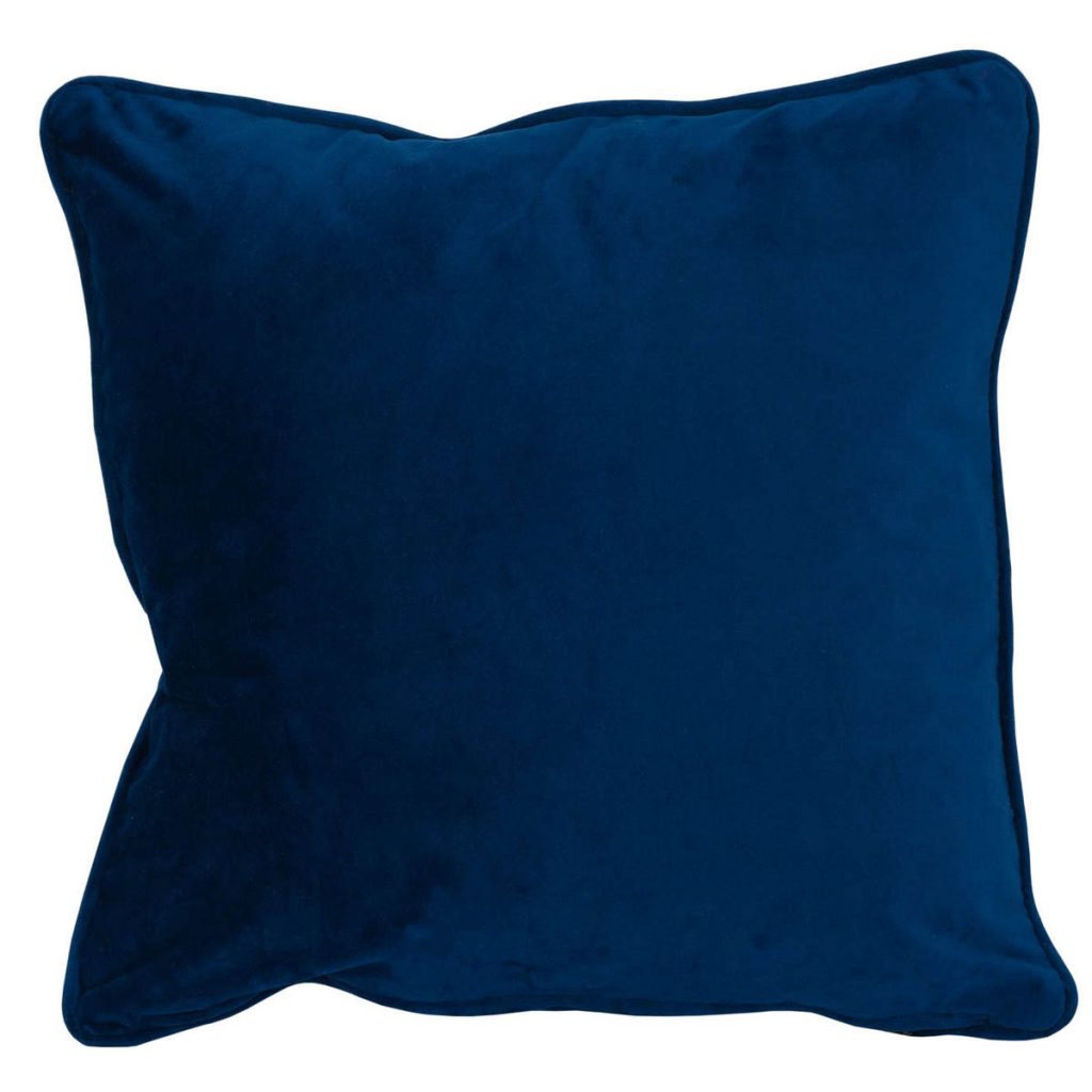 19340 Navy Blue Velvet Cushion with Inner