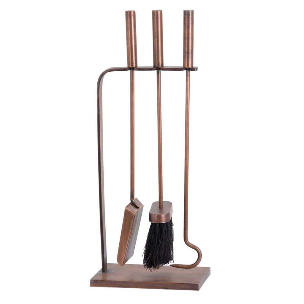 19496 Contemporary Copper Slim Fireside Companion Set