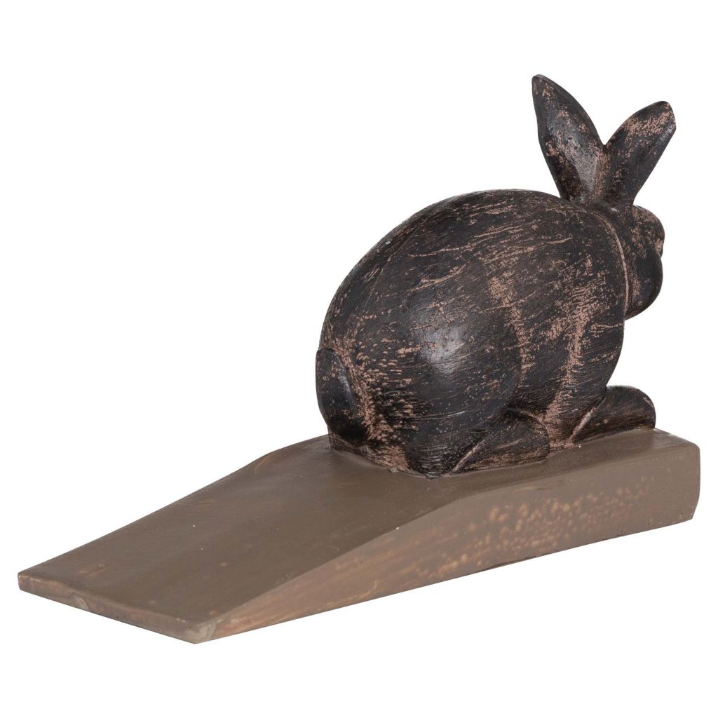 19671 Country Style Brown Rabbit Doorstop