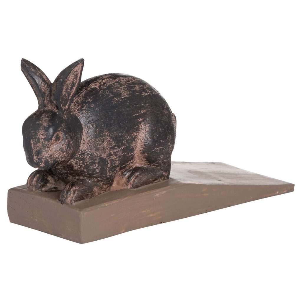 19671-a Country Style Brown Rabbit Doorstop