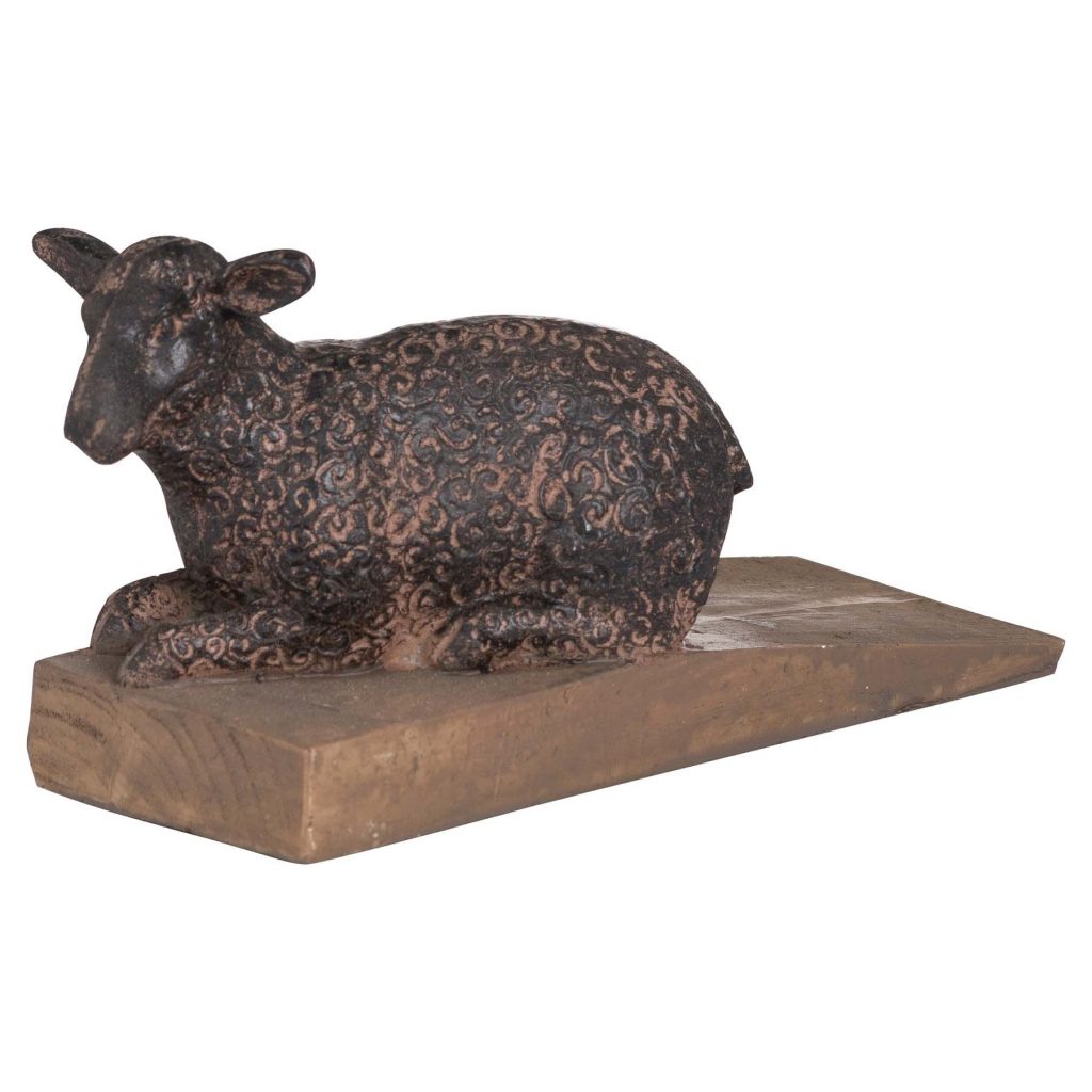 19673-a Country Style Brown Sheep Doorstop