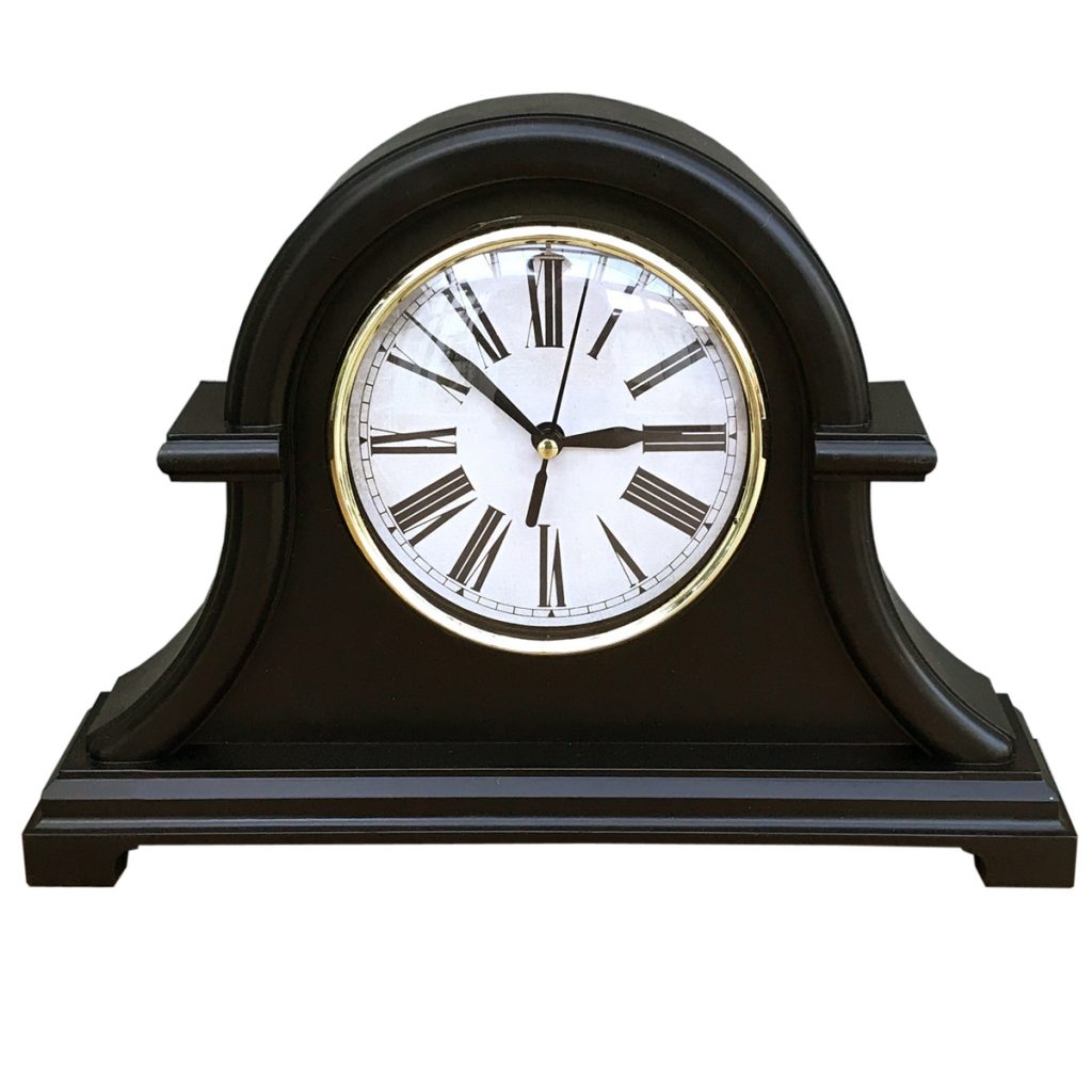 EG335 Traditional Style Black Mantel Clock