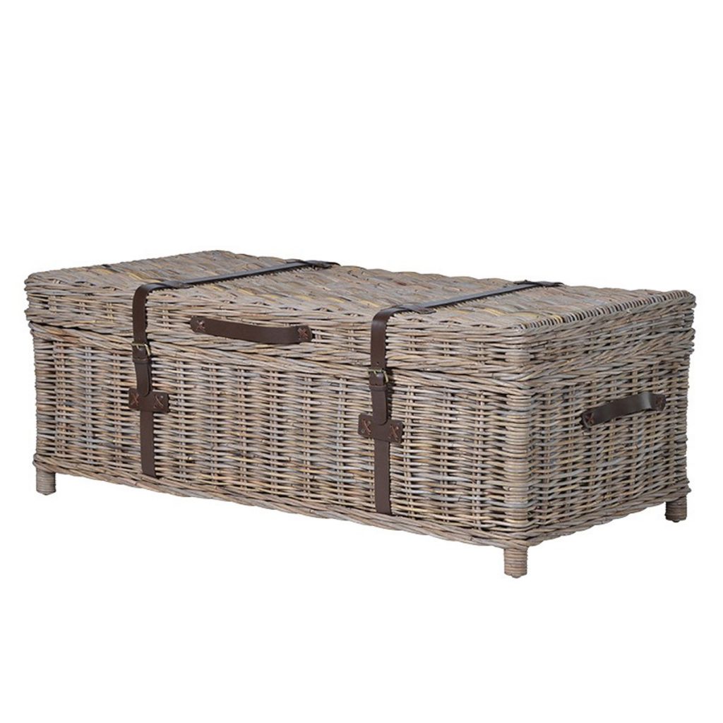 INT3990 New England Grey Wicker Coffee Table