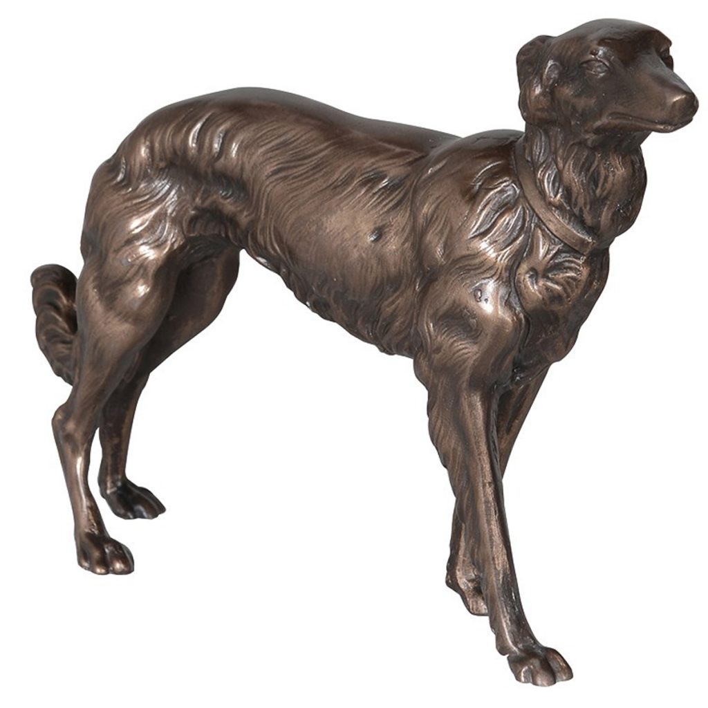 PY240 Antique Brown Standing Greyhound Ornament