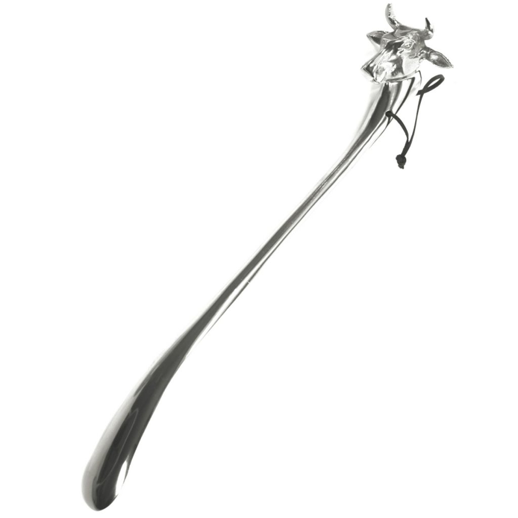 Polished Aluminium Cow Long Shoe Horn