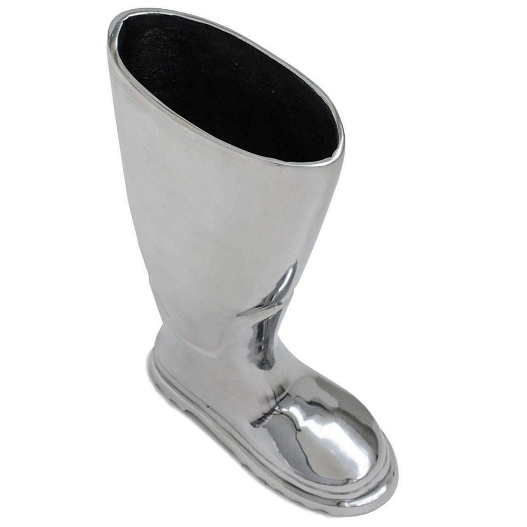 Wellington Boot Silver Umbrella Stand