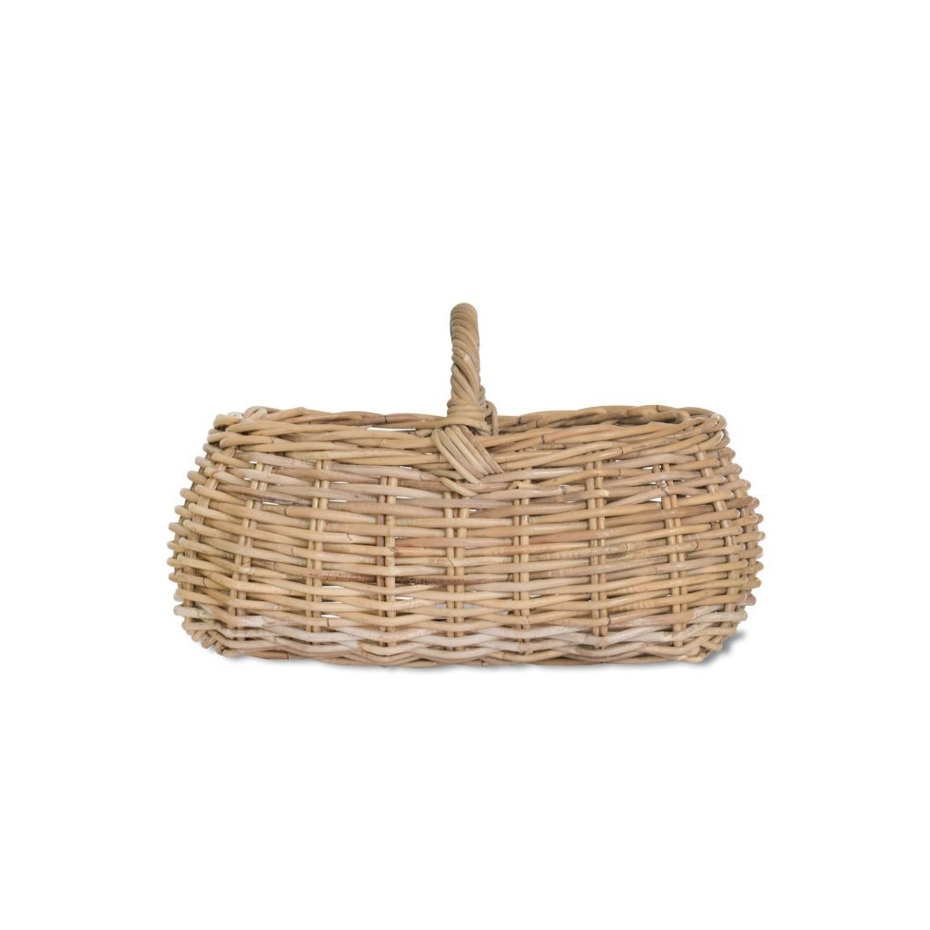 BARA19_2 Natural Kubu Rattan Twisted Handle Basket