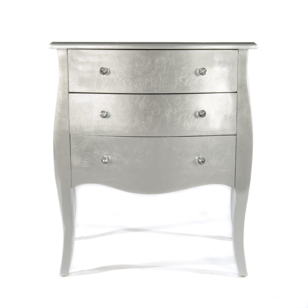 hgf-002-sl-01_4 Silver Gilt Leaf 3 Drawers Chest