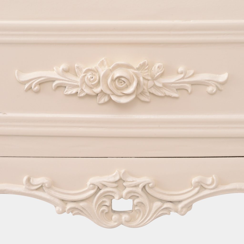 tfg-224-wh-det-02_1 Ornate Soft White Tall Boy Drawers