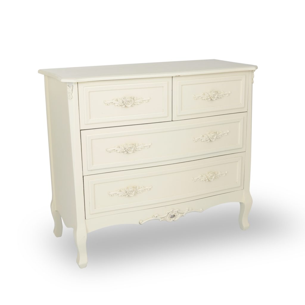 tgf-223-wh_01_3 Ornate Soft White Chest of Drawers