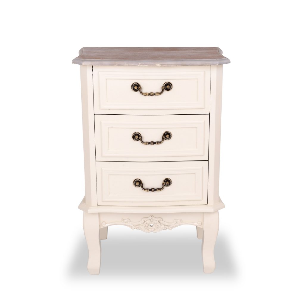 tgf115-aw-wd_2 Antique White Brown Ornate Bedside Table