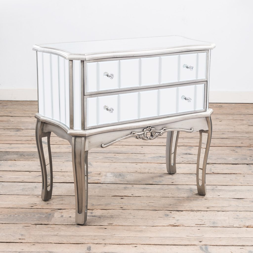 ven-a-003-slpt_01 French Vintage Silver Mirror Chest of Drawers