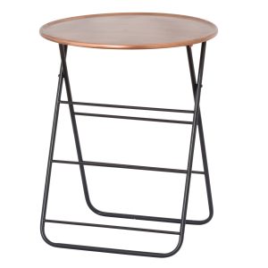 19510 Contemporary Copper Magazine Rack Table