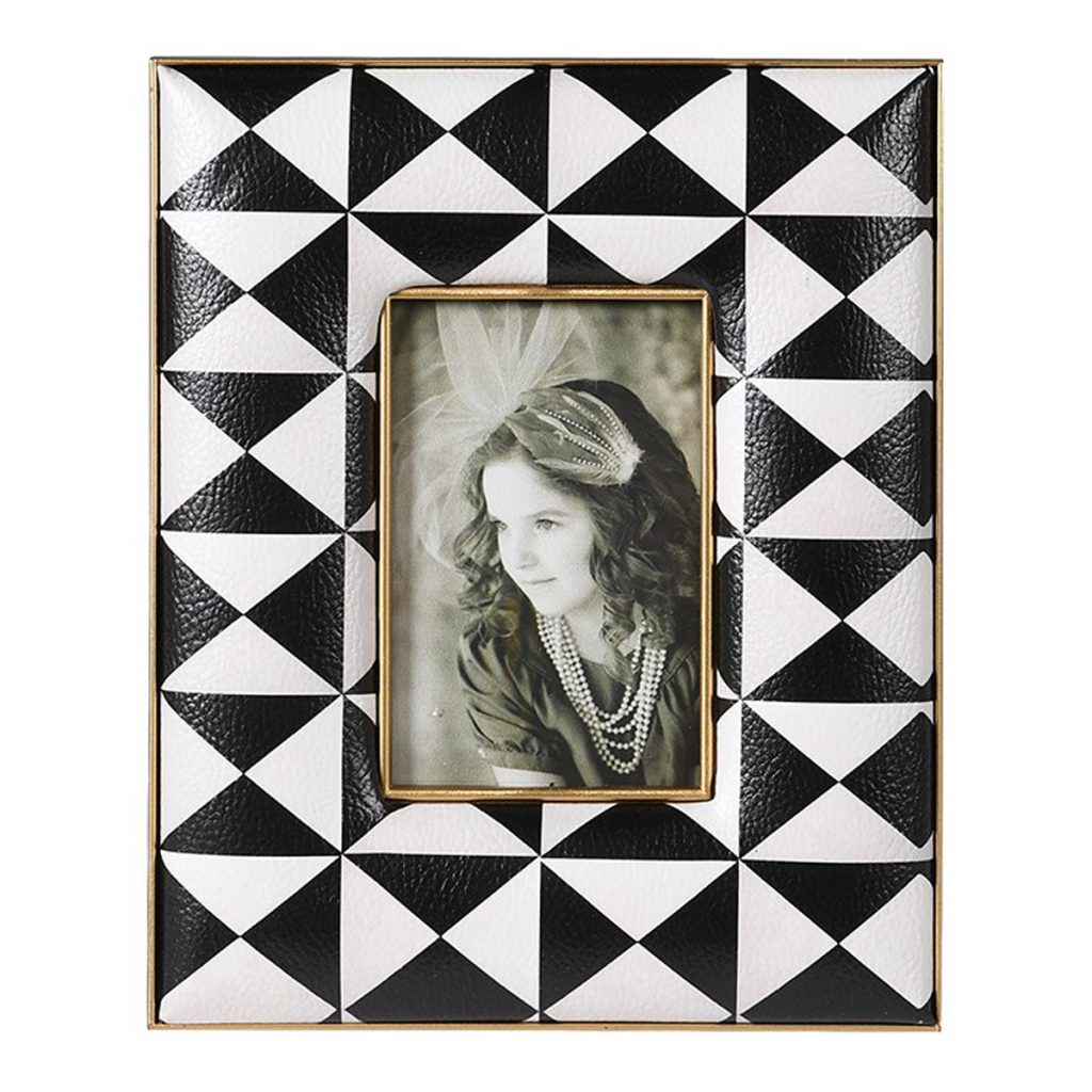 EGN184 Black White Geometric Photo Frame