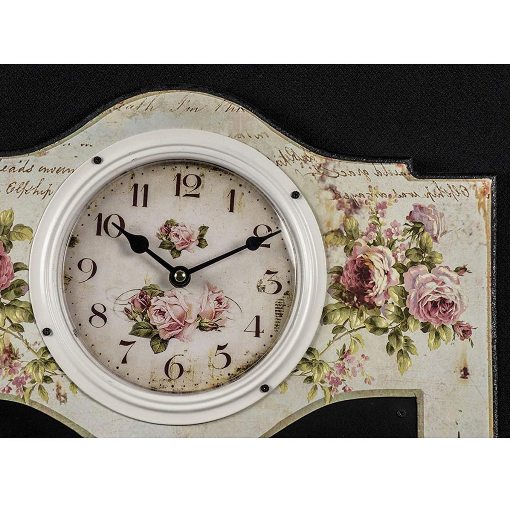 Hotel De Ville Floral Blackboard Clock 2