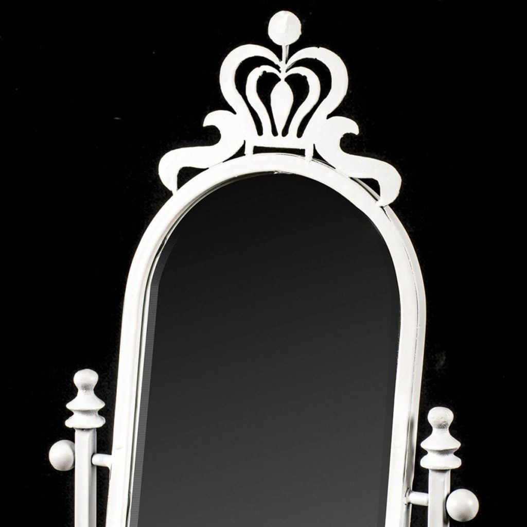 Shabby Chic Crown White Mirror 2