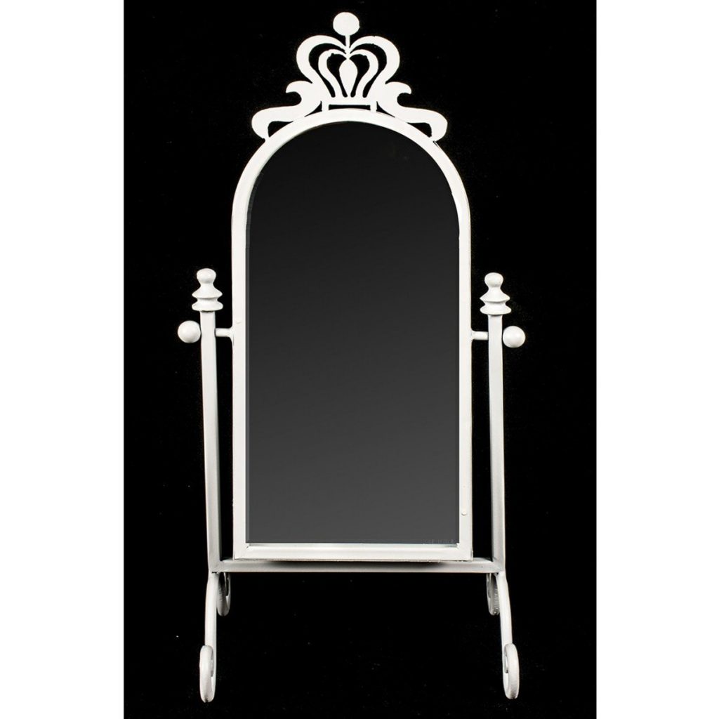 Shabby Chic Crown White Mirror 3