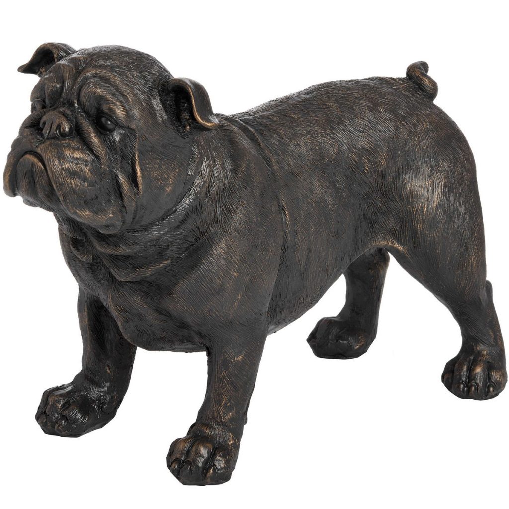 18420 Antique Bronze Standing British Bull Dog