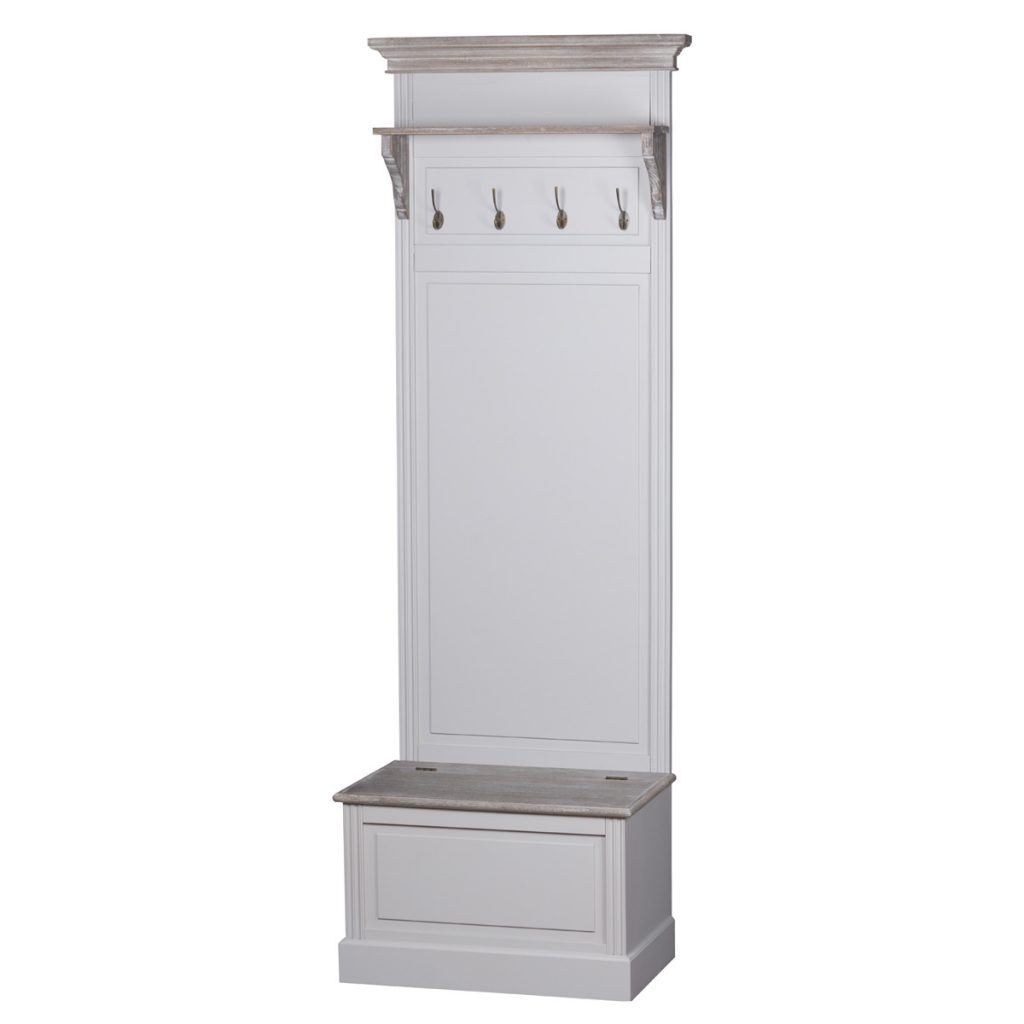 18873 Classic White Grey Settle Bench