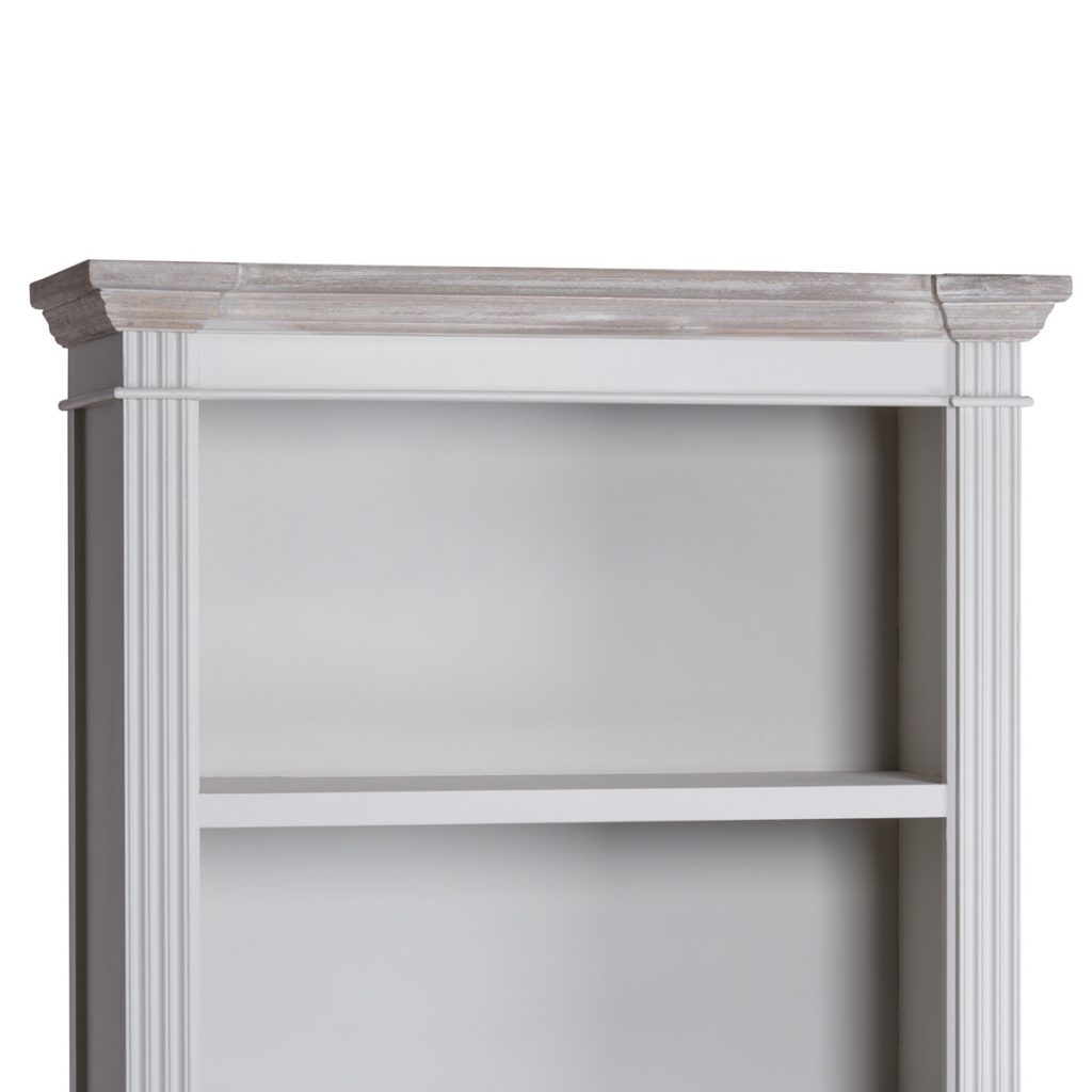 18877-b Tall Classic White Grey Drawers Shelves