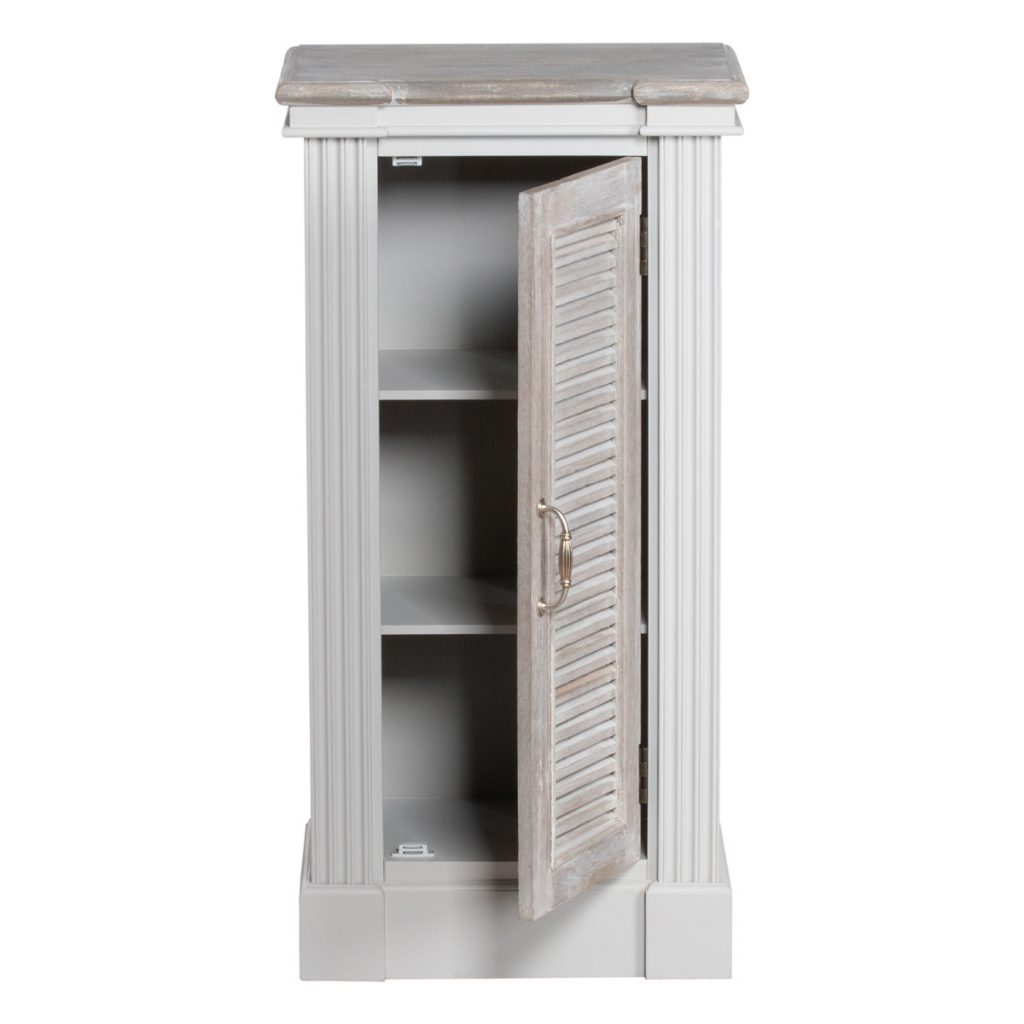 18881-a Classic Grey White Wash Brown Cabinet