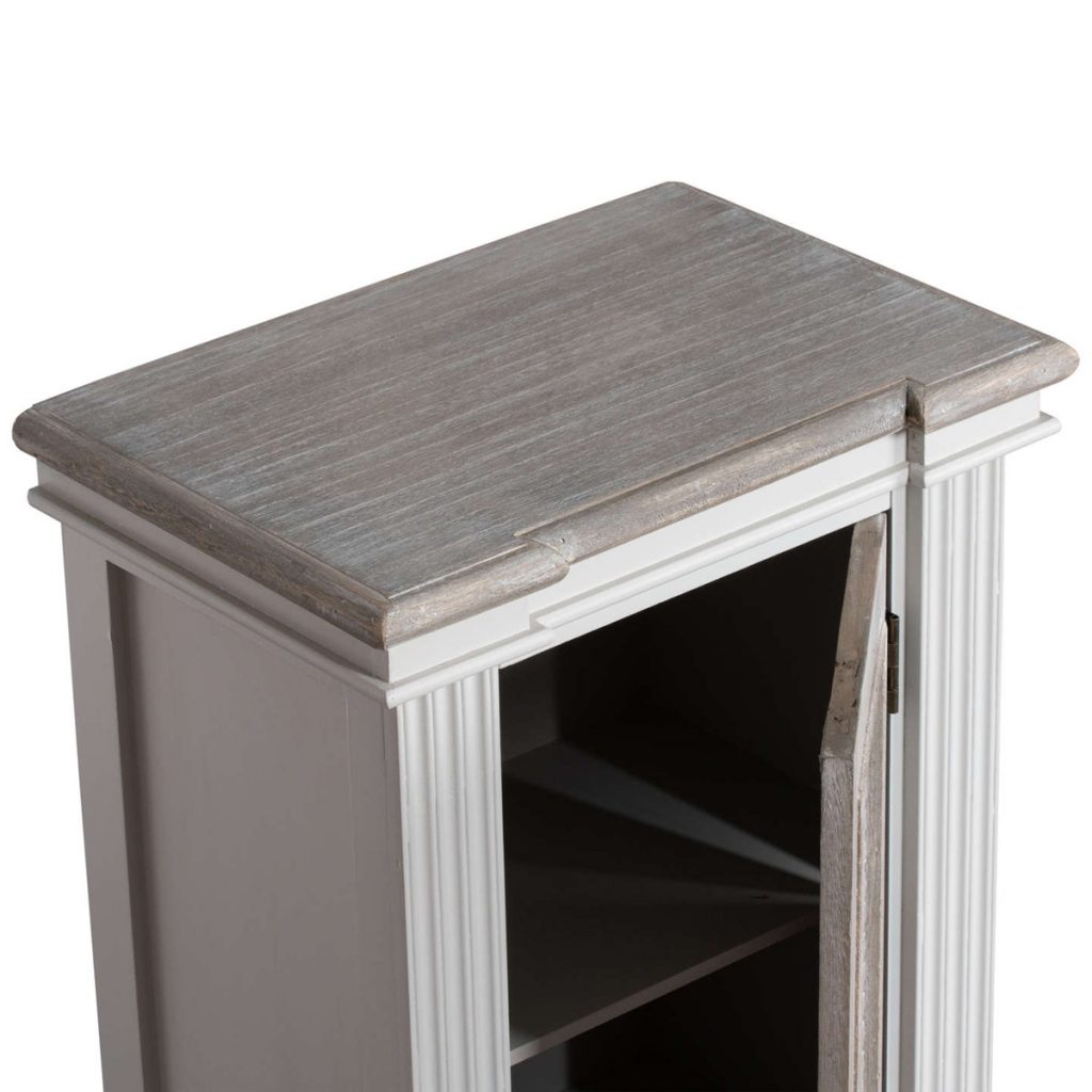 18881-b Classic Grey White Wash Brown Cabinet