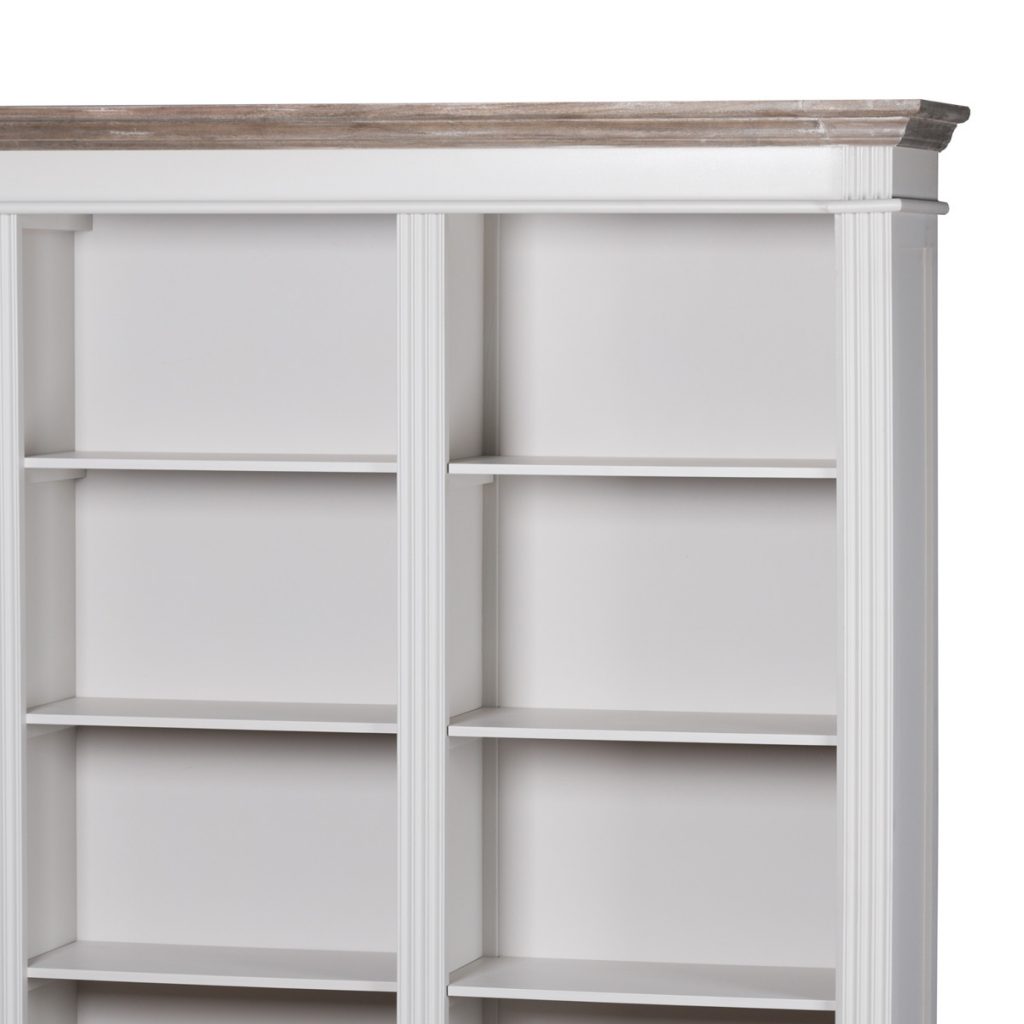 18883-a Large Classic White Grey Bookcase