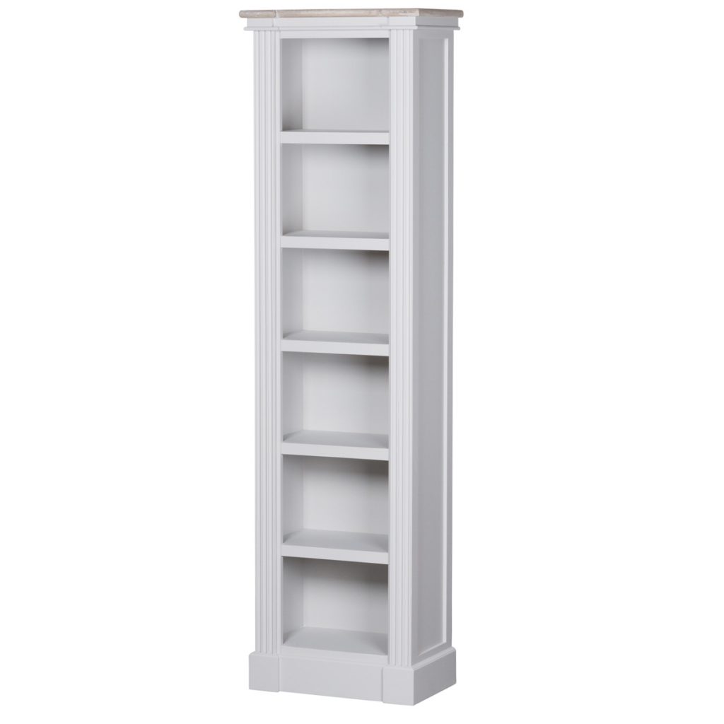 18884 Tall Classic White Grey Bookcase