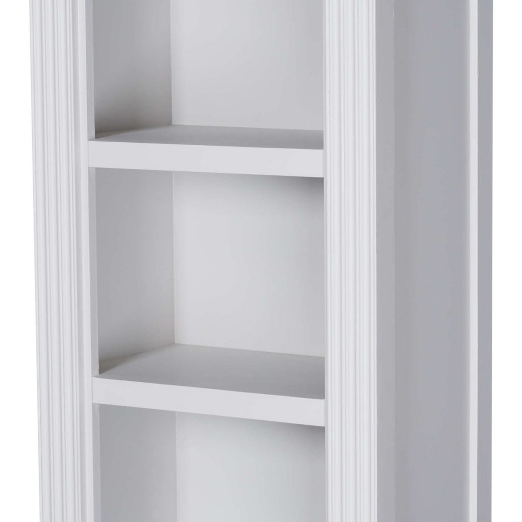 18884-a Tall Classic White Grey Bookcase